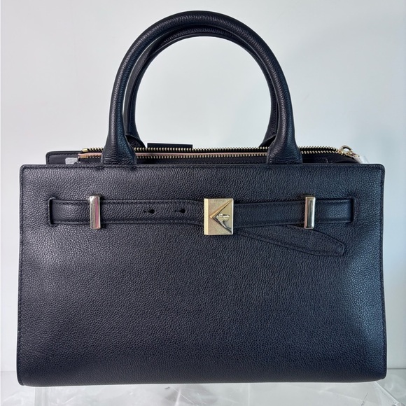 kate spade Handbags - kate spade new york Deco Pebbled Leather Medium Satchel Black